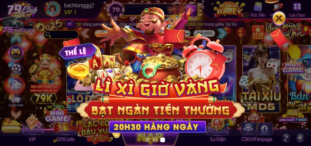 lì xì giờ vàng 79club