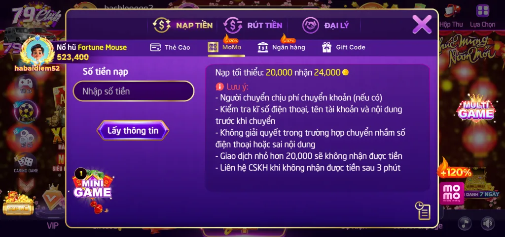 nạp ví điện tử betvip